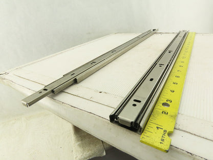 Sugatsune 24" Extend Side Bracket Drawer Slide Hardware Stainless Steel Set Of 2