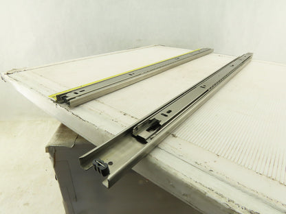 Sugatsune 24" Extend Side Bracket Drawer Slide Hardware Stainless Steel Set Of 2
