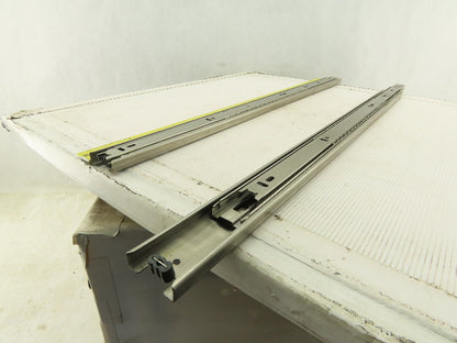 Sugatsune 24" Extend Side Bracket Drawer Slide Hardware Stainless Steel Set Of 2