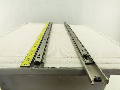 Sugatsune 24" Extend Side Bracket Drawer Slide Hardware Stainless Steel Set Of 2