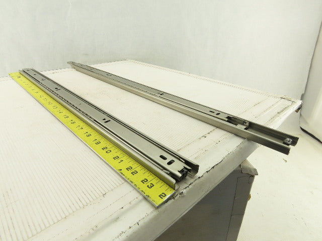 Sugatsune 24" Extend Side Bracket Drawer Slide Hardware Stainless Steel Set Of 2