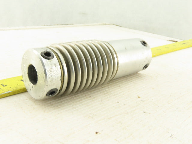 14x14mm Bore Flexible Coupling Stainless Steel Bellows 4-1/2" OAL