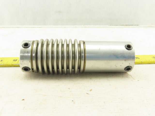 14x14mm Bore Flexible Coupling Stainless Steel Bellows 4-1/2" OAL