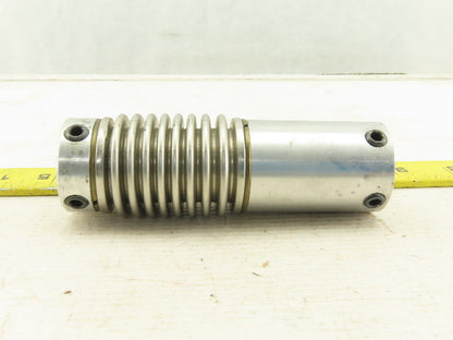 14x14mm Bore Flexible Coupling Stainless Steel Bellows 4-1/2" OAL