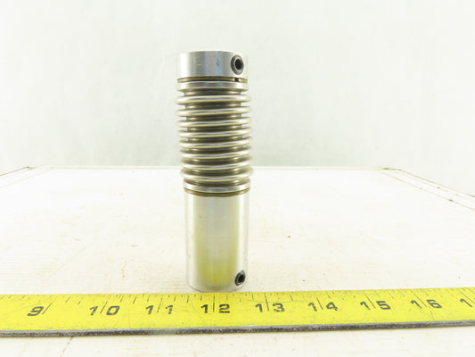 14x14mm Bore Flexible Coupling Stainless Steel Bellows 4-1/2" OAL