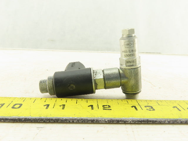 Festo HGL-1/8-B Pneumatic Piloted Check Valve With One Way Regulator 8mm Tube