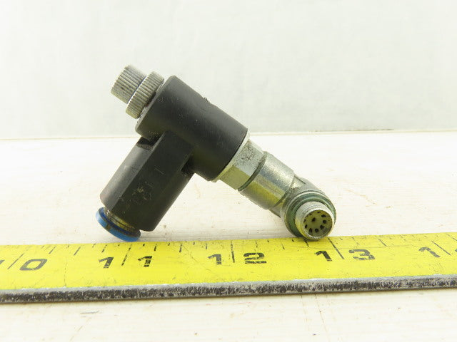 Festo HGL-1/8-B Pneumatic Piloted Check Valve With One Way Regulator 8mm Tube