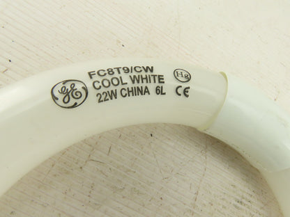 GE FG8T9/CW 8" Circline Fluorescent Tube Light 4 Pin 22W Lot Of 6