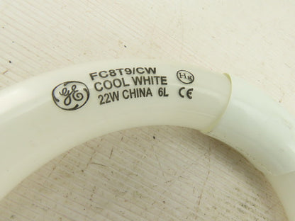 GE FG8T9/CW 8" Circline Fluorescent Tube Light 4 Pin 22W Lot Of 6