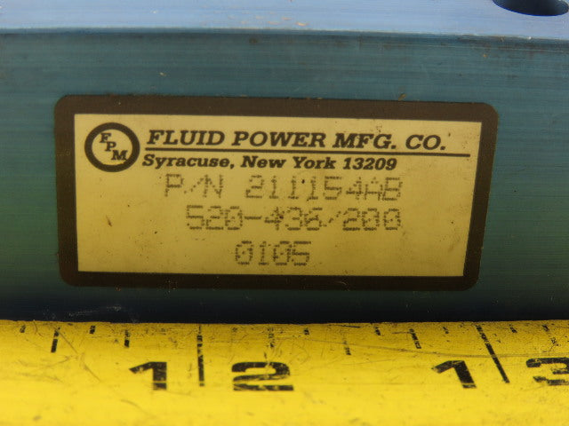 Fluid Power 211154AB 520-436-200 Hydraulic Solenoid Valve 36V Coil