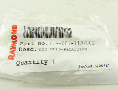 Raymond 115-001-113/001 Weldment Retaining Pin Grease Pin