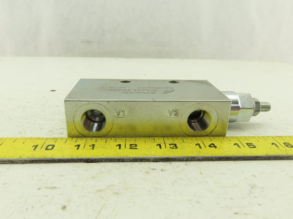 Atlantic Fluid Tech MB000051 Modular Hydraulic Flow Control Valve G3/8"