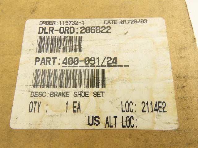 Raymond 400-091/24 Lined Brake Shows Only No Hardware