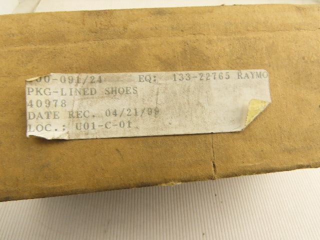 Raymond 400-091/24 Lined Brake Shows Only No Hardware