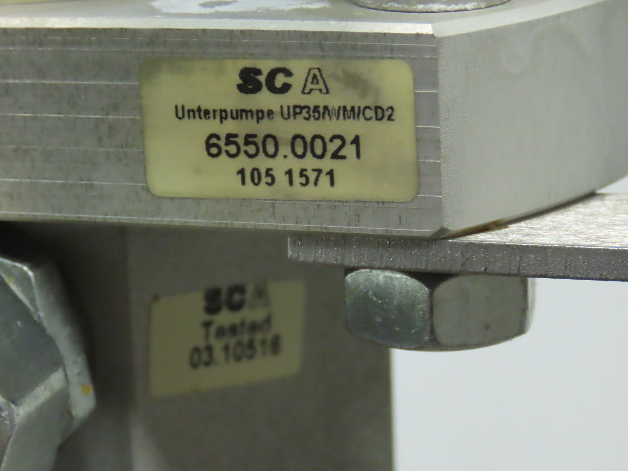 SCA Schucker 6550-0021 Pneumatic Pump Assembly