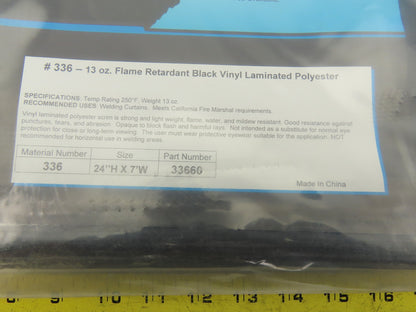 Steiner 336 24"x7' Flame Retardant Vinyl Laminated Polyester Welding Curtain