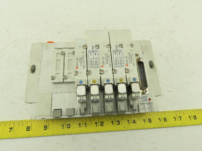 SMC SS5Y5-45NFD-07U Pneumatic Logic Manifold 24V Valve Bank