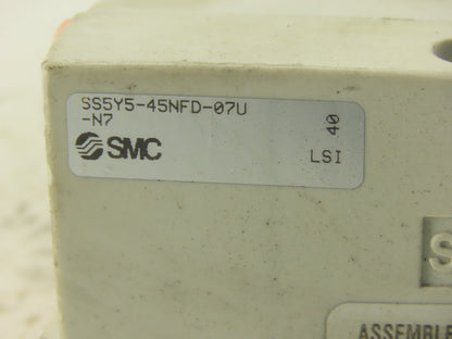 SMC SS5Y5-45NFD-07U Pneumatic Logic Manifold 24V Valve Bank