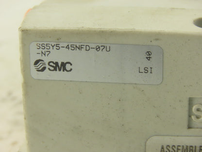 SMC SS5Y5-45NFD-07U Pneumatic Logic Manifold 24V Valve Bank