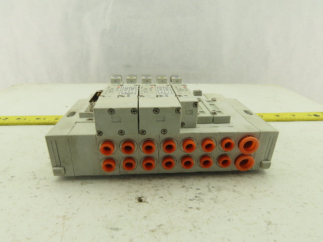 SMC SS5Y5-45NFD-07U Pneumatic Logic Manifold 24V Valve Bank