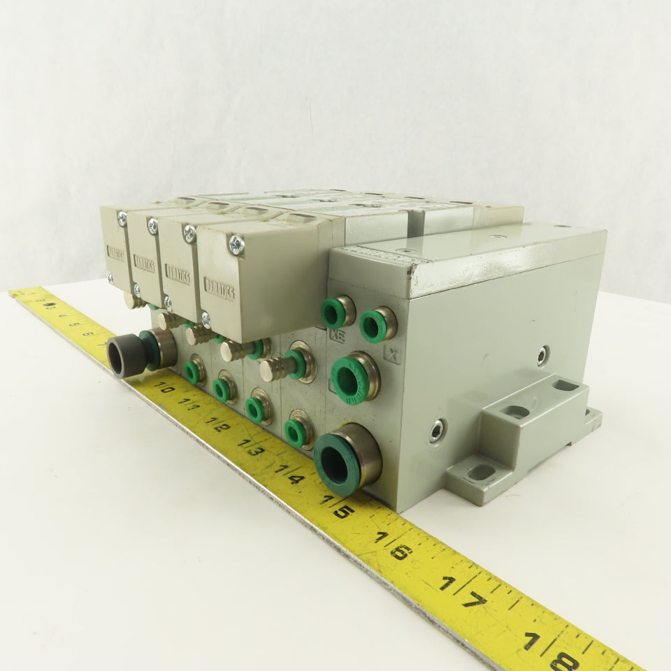 Numatics 123BB6Z2ML00061 Pneumatic Valve Manifold 3 Way Double Solenoid 24VDC