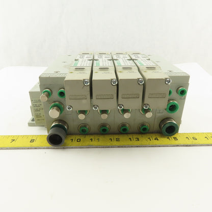 Numatics 123BB6Z2ML00061 Pneumatic Valve Manifold 3 Way Double Solenoid 24VDC