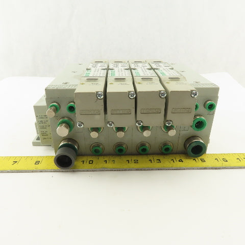 Numatics 123BB6Z2ML00061 Pneumatic Valve Manifold 3 Way Double Solenoid 24VDC