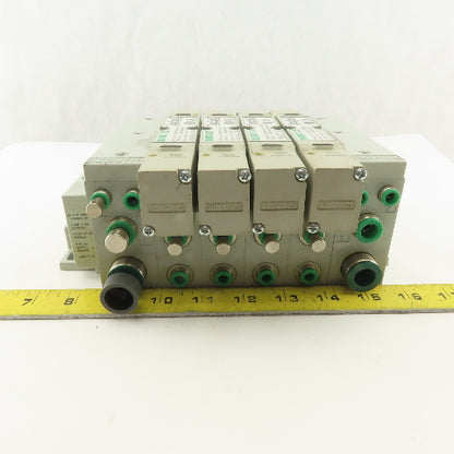Numatics 123BB6Z2ML00061 Pneumatic Valve Manifold 3 Way Double Solenoid 24VDC