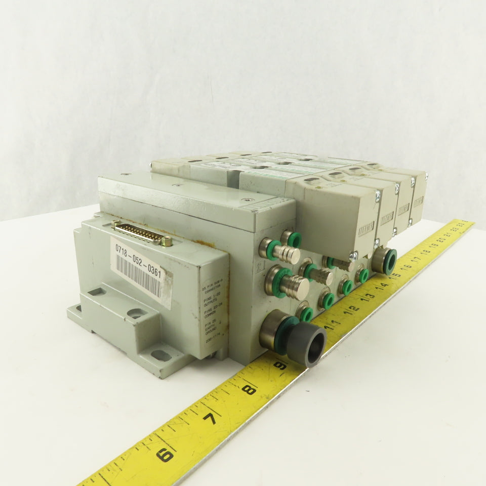Numatics 123BB6Z2ML00061 Pneumatic Valve Manifold 3 Way Double Solenoid 24VDC
