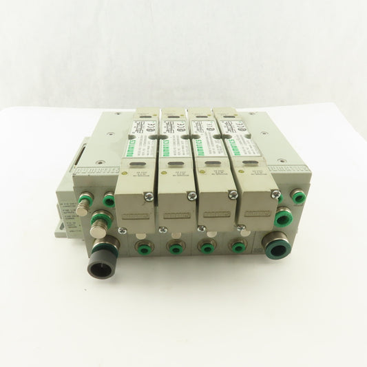 Numatics 123BB6Z2ML00061 Pneumatic Valve Manifold 3 Way Double Solenoid 24VDC