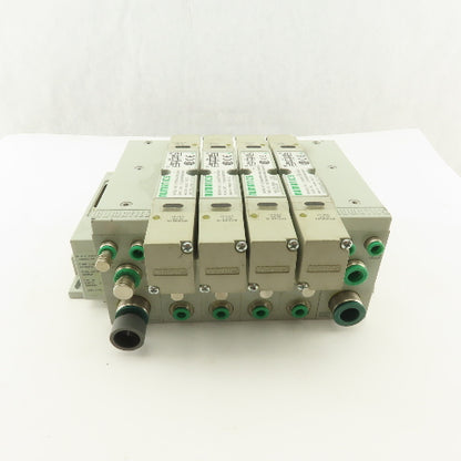 Numatics 123BB6Z2ML00061 Pneumatic Valve Manifold 3 Way Double Solenoid 24VDC
