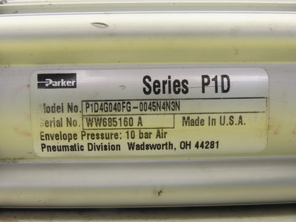 Parker P1D4G040FG 40MM Bore 48MM Double Stroke Air Cylinder