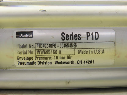 Parker P1D4G040FG 40MM Bore 48MM Double Stroke Air Cylinder