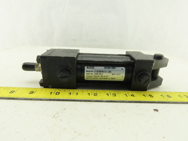 Parker BB2ANU14A 1-1/2" Bore 2" Stroke Clevis Mount Tie Rod Air Cylinder