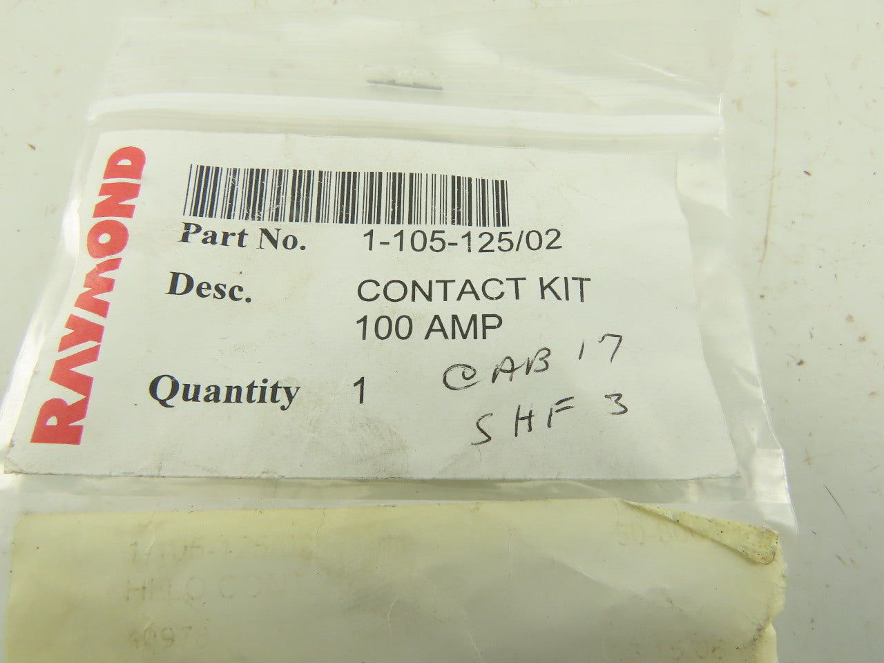 Raymond 1-105-125-02 Contact Kit 100A