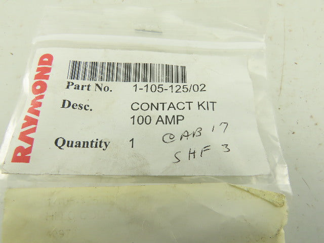 Raymond 1-105-125-02 Contact Kit 100A