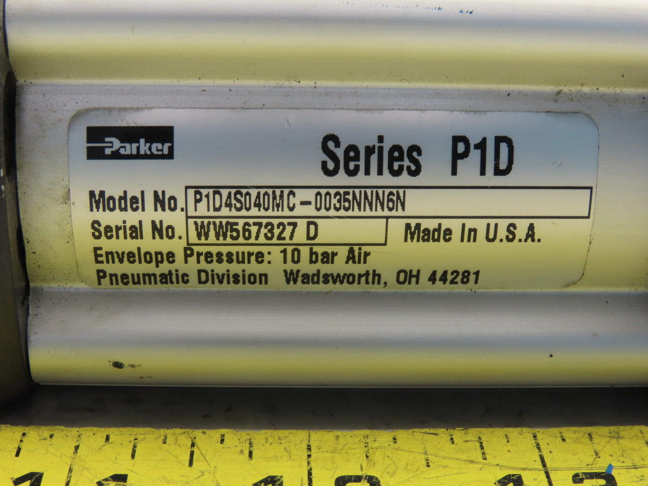 Parker P1D4S040MC 40mm Bore 40mm Stroke Double Acting Air Cylinder