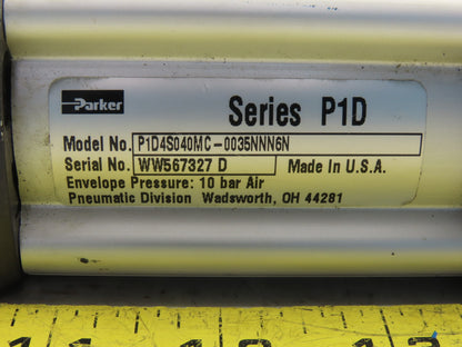 Parker P1D4S040MC 40mm Bore 40mm Stroke Double Acting Air Cylinder