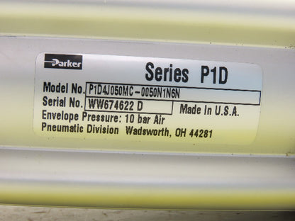 Parker P1D4J050MC 50mm Bore 50mm Stroke Double Acting Rod Lock Air Cylinder