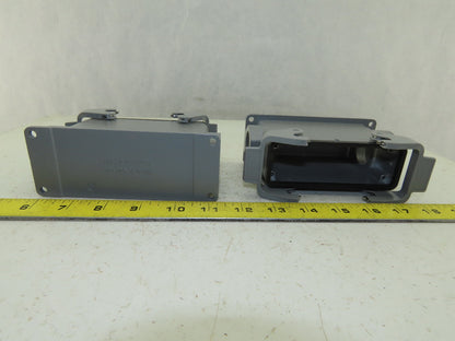 Harting 19300241521 Han24B-asg2-QB-M32 Electrical Terminal Hood Housing Lot Of 2