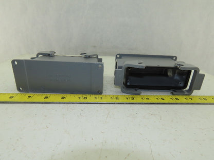 Harting 19300241521 Han24B-asg2-QB-M32 Electrical Terminal Hood Housing Lot Of 2
