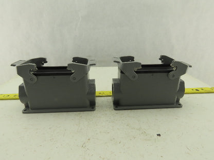 Harting 19300241521 Han24B-asg2-QB-M32 Electrical Terminal Hood Housing Lot Of 2