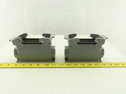 Harting 19300241521 Han24B-asg2-QB-M32 Electrical Terminal Hood Housing Lot Of 2