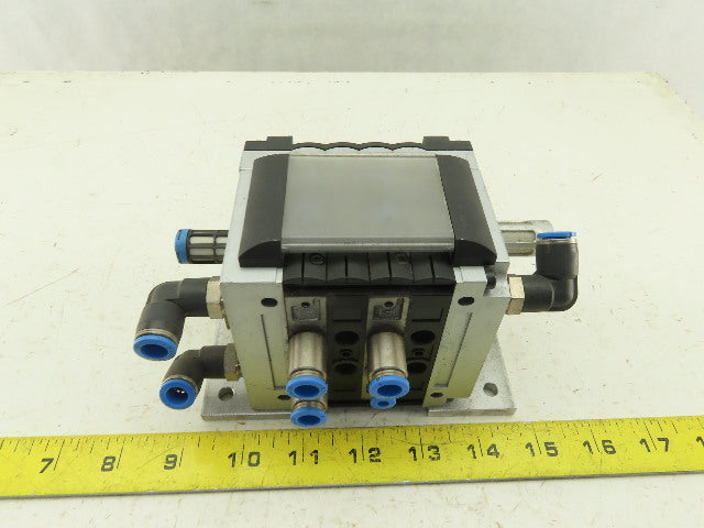 Festo CPV-14-VI Pneumatic Manifold Assembly W/4 Solenoid Valves 161 362