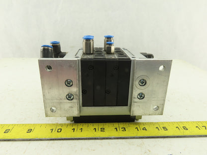 Festo CPV-14-VI Pneumatic Manifold Assembly W/4 Solenoid Valves 161 362