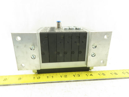 Festo CPV-14-VI Pneumatic Manifold Assembly W/6 Solenoid Valves 161 362