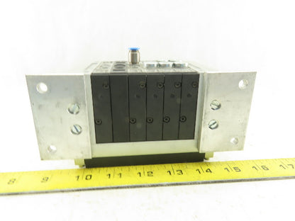 Festo CPV-14-VI Pneumatic Manifold Assembly W/6 Solenoid Valves 161 362