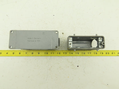 Harting Terminal Housing Base And Hood Side Entry 5-1/4" x 2"