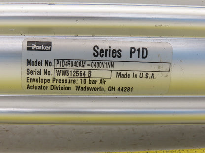 Parker Series PD1 40mm Bore 400mm Stroke Double Acting Rod Lock Cylinder