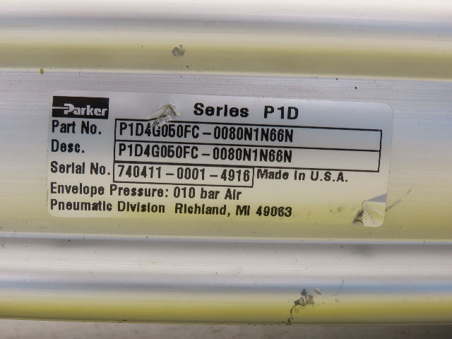 Parker P1D4G050FC-0080N1N66N Double Ended Pneumatic Cylinder 40mm Bore